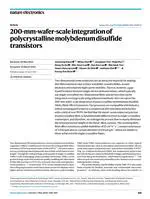200-mm-wafer-scale integration of polycrystalline molybdenum disulfide transistors