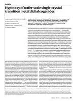 Hypotaxy of wafer-scale single crystal transition metal dichalcogenides